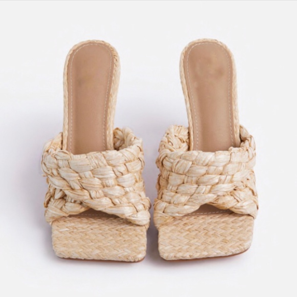 New woven square natural mule - Picture 11 of 16